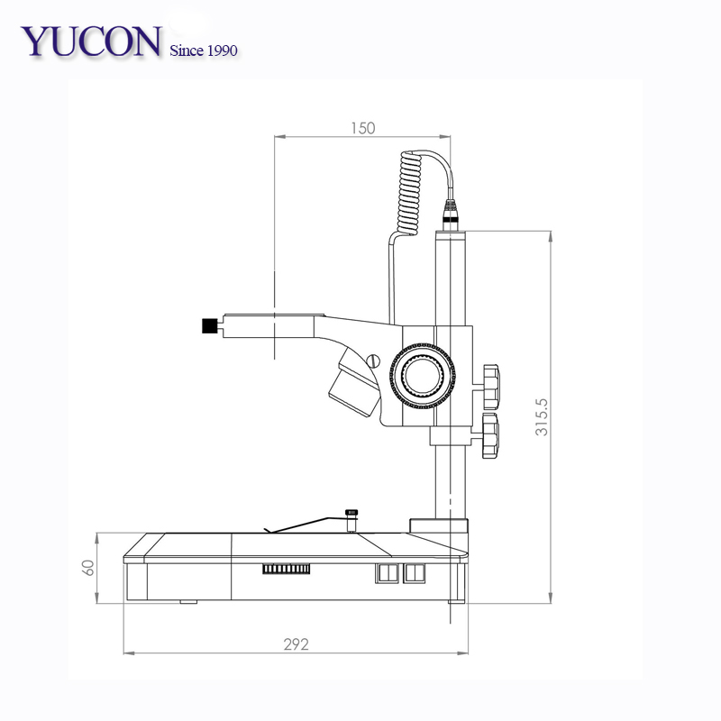 YCD2J Transmitted And Feflected Illumination Lighting LED For Microscope Pole Boom Stand