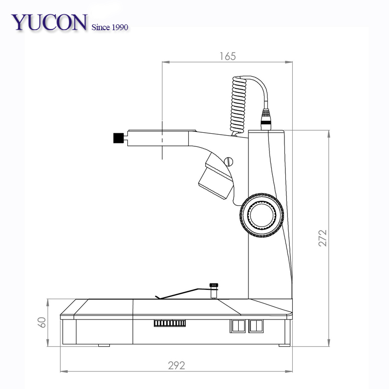 YCD4J China Factory Prices Track Stand Stereo Zoom Microscope Stand