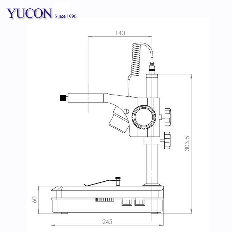 YCD6 Boom Stand For Inspection With Illumination Lighting Zoom Stereo Microscope Stand