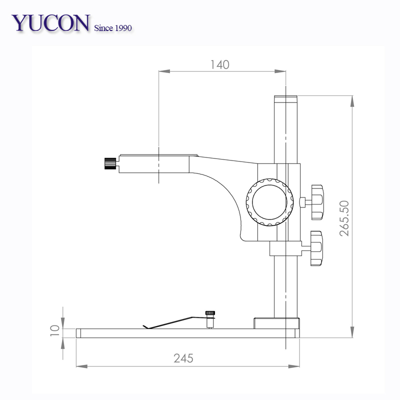 YCD11 Zoom Stereo Binocular Trinocular Microscope Dark Field Microscope Pole Boom Stand Design